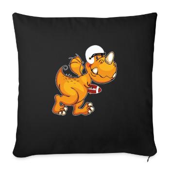 Football américain - Housse de coussin décorative 45 x 45 cm - noir - Devant
