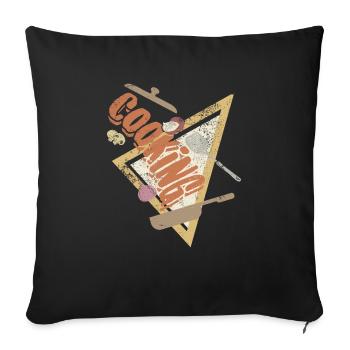 Cooking chef chef kitchen passion gift - Sofa pillowcase 17,3'' x 17,3'' (45 x 45 cm) - black - Front