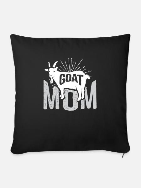 Goat Mom Farmer Goat Lover Tee Shirt Poison - Sofa pillowcase 17,3'' x 17,3'' (45 x 45 cm) - black