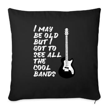 Many bands have seen concerts Rock Age Metal - Sofa pillowcase 17,3'' x 17,3'' (45 x 45 cm) - black - Front