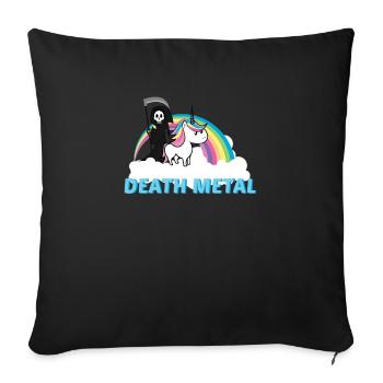 Funny Death Metal Shirt Gift Bet Lost - Sofa pillowcase 17,3'' x 17,3'' (45 x 45 cm) - black - Front