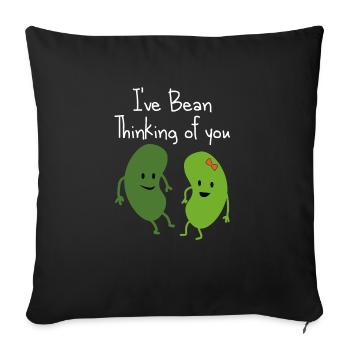 Friendship bean thought relationship idea - Sofa pillowcase 17,3'' x 17,3'' (45 x 45 cm) - black - Front