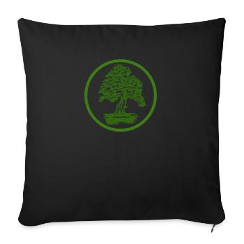 Bonsai Green Zen Japan Japanese art tree - Sofa pillowcase 17,3'' x 17,3'' (45 x 45 cm) - black - Front