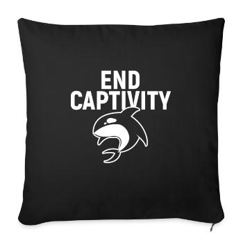 End Captivity - Housse de coussin décorative 45 x 45 cm - noir - Devant