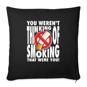 Nicht Rauchen, Nichtraucher uncool, Tabak Shirt - Sofakissenbezug 45 x 45 cm - Schwarz - Vorne