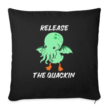 Release the Quackin Squeaky Duck Bath Duck - Sofa pillowcase 17,3'' x 17,3'' (45 x 45 cm) - black - Front