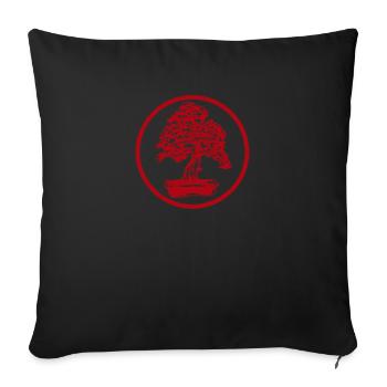 Bonsai tree Zen Japan Japanese art patience - Sofa pillowcase 17,3'' x 17,3'' (45 x 45 cm) - black - Front