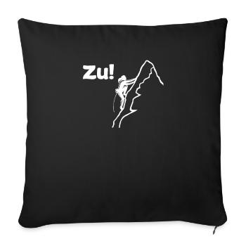 Climbing Mountaineering Bouldering Rope Rock climbing - Sofa pillowcase 17,3'' x 17,3'' (45 x 45 cm) - black - Front