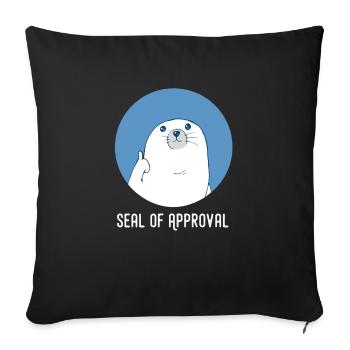 Seerobbe pouce vers le haut de l'animal de mer Sea Lion Funny - Housse de coussin décorative 45 x 45 cm - noir - Devant
