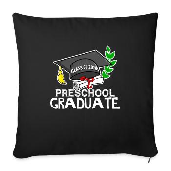 Preschool Graduate - class of 2018 - Sofa pillowcase 17,3'' x 17,3'' (45 x 45 cm) - black - Front