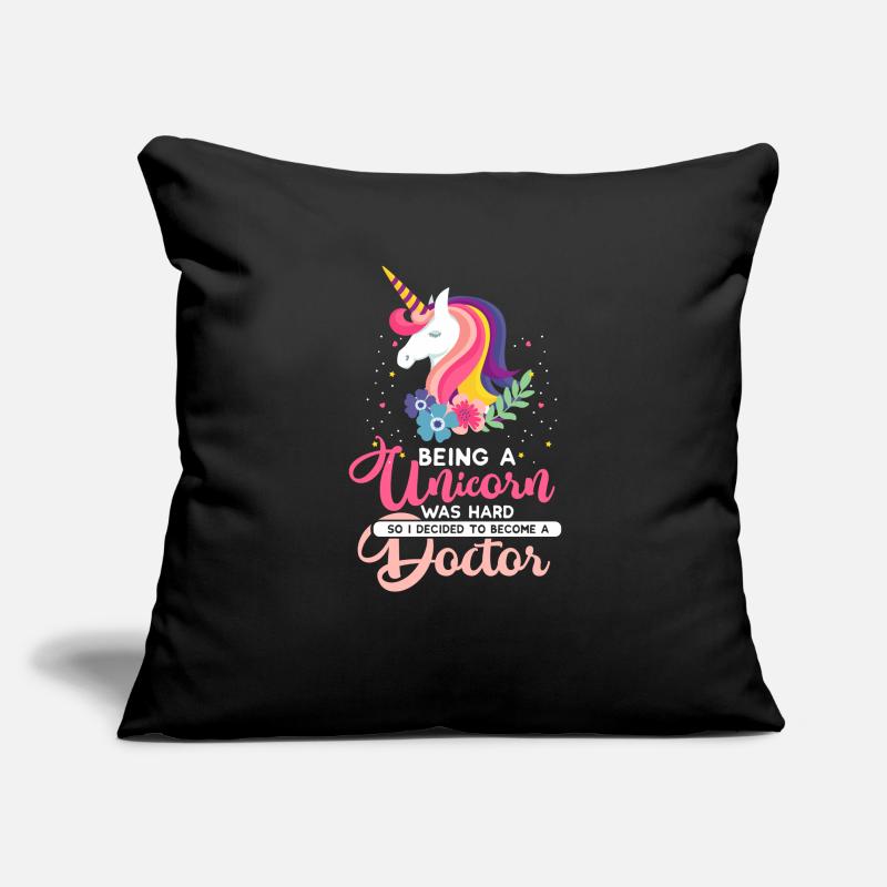 Ein Einhorn zu sein war hart - Doktor Geschenk Sofakissenbezug 45 x 45 cm