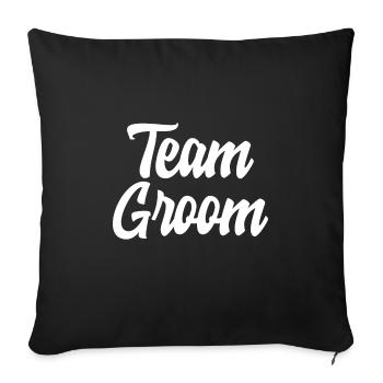 Marié cadeau sympa cadeau cool - Housse de coussin décorative 45 x 45 cm - noir - Devant