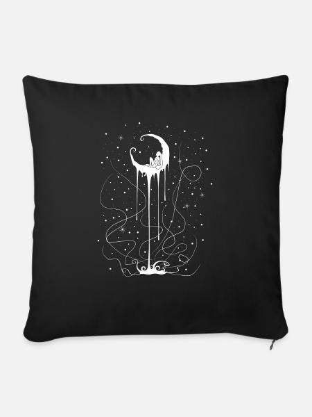 Märchen Mond - Sofakissenbezug 45 x 45 cm - Schwarz