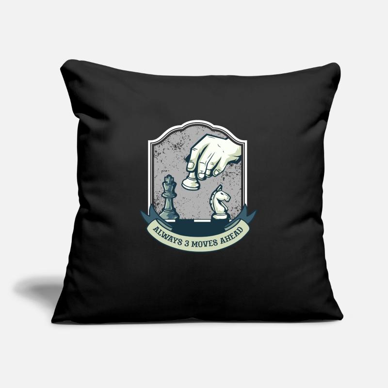 Toujours trois coups devant - Chess Sport Gift Housse de coussin décorative 45 x 45 cm