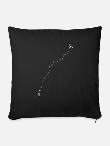 Klettern - Sofakissenbezug 45 x 45 cm - Schwarz