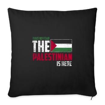 N'ayez pas peur que le Palestinien soit là - Housse de coussin décorative 45 x 45 cm - noir - Devant