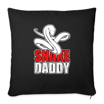 Snakes pet gift - Sofa pillowcase 17,3'' x 17,3'' (45 x 45 cm) - black - Front