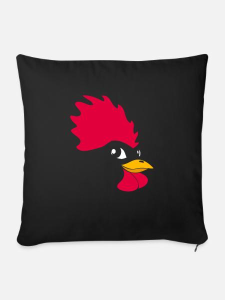 Chicken face hens shirt hen gift funny - Sofa pillowcase 17,3'' x 17,3'' (45 x 45 cm) - black