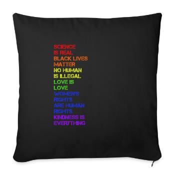 La science est réelle - LGBT - Housse de coussin décorative 45 x 45 cm - noir - Devant