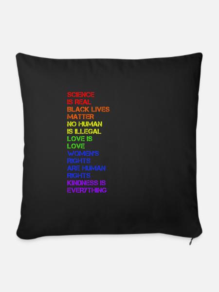 Science is Real - LGBT - Sofakissenbezug 45 x 45 cm - Schwarz