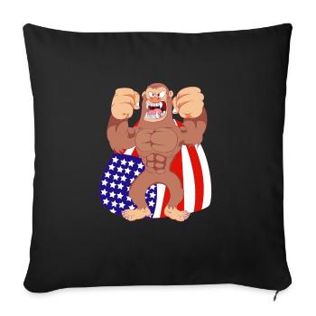 Bigfoot Sasquatch Yeti Shirt Gift - Sofa pillowcase 17,3'' x 17,3'' (45 x 45 cm) - black - Front