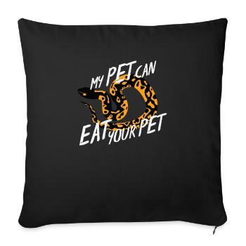 Lustiges Schlangen T-Shirt Geschenk Kinder - Sofakissenbezug 45 x 45 cm - Schwarz - Vorne