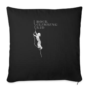 Rock Escalade Kid - Housse de coussin décorative 45 x 45 cm - noir - Devant