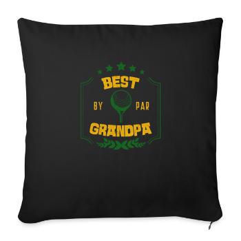 Funny Golf Grandpa Best By Par Grandpa Golfing - Sofakissenbezug 45 x 45 cm - Schwarz - Vorne