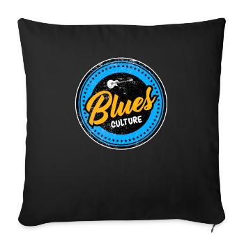 Blues Gitarre Gitarrist Musikinstrument Musik - Sofakissenbezug 45 x 45 cm - Schwarz - Vorne