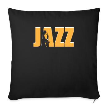 Saxophone Sax Jazz Vintage Music Gift - Sofa pillowcase 17,3'' x 17,3'' (45 x 45 cm) - black - Front