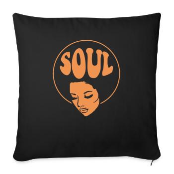 Soul Musik Black Music Jazz - Sofakissenbezug 45 x 45 cm - Schwarz - Vorne