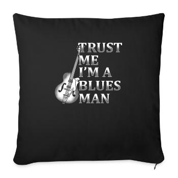 Blues guitar guitarist musical instrument music - Sofa pillowcase 17,3'' x 17,3'' (45 x 45 cm) - black - Front