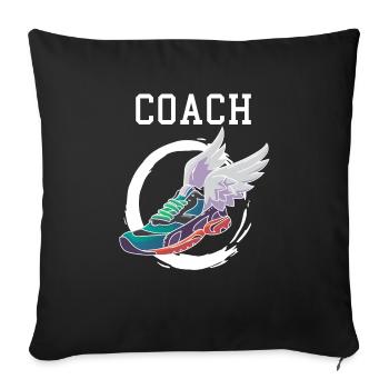 Track and Field Athletics Coach Gift - Sofa pillowcase 17,3'' x 17,3'' (45 x 45 cm) - black - Front