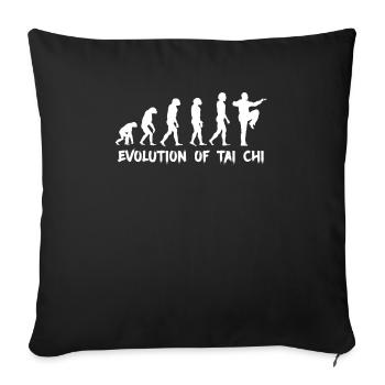Evolution of Tai Chi - Sofa pillowcase 17,3'' x 17,3'' (45 x 45 cm) - black - Front
