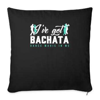 Bachata Dance Dancing Latin Dance Music Couple dance - Sofa pillowcase 17,3'' x 17,3'' (45 x 45 cm) - black - Front