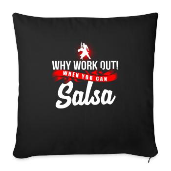 Salsa Tanz Tanzen Latin Dance Music Paartanz - Sofakissenbezug 45 x 45 cm - Schwarz - Vorne