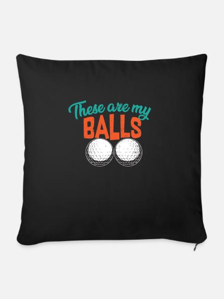 Golfball - Sofakissenbezug 45 x 45 cm - Schwarz