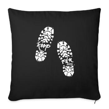 To run - Sofa pillowcase 17,3'' x 17,3'' (45 x 45 cm) - black - Front
