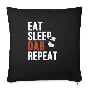 Eating Sleep Dabbing Repeat Gift - Sofa pillowcase 17,3'' x 17,3'' (45 x 45 cm) - black - Front