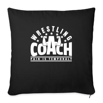 Wrestler Wrestling Coach Shirt Gift - Sofa pillowcase 17,3'' x 17,3'' (45 x 45 cm) - black - Front