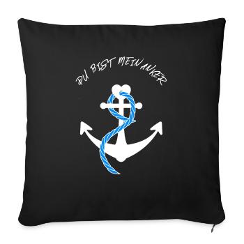 You are my anchor love - Sofa pillowcase 17,3'' x 17,3'' (45 x 45 cm) - black - Front