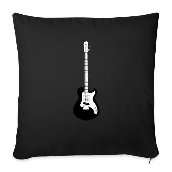 guitar - Sofa pillowcase 17,3'' x 17,3'' (45 x 45 cm) - black - Front