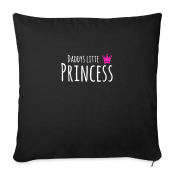 Daddy's little princess gift idea - Sofa pillowcase 17,3'' x 17,3'' (45 x 45 cm) - black - Front