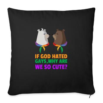 Homosexualität schwul Gleichberechtigung gay - Sofakissenbezug 45 x 45 cm - Schwarz - Vorne