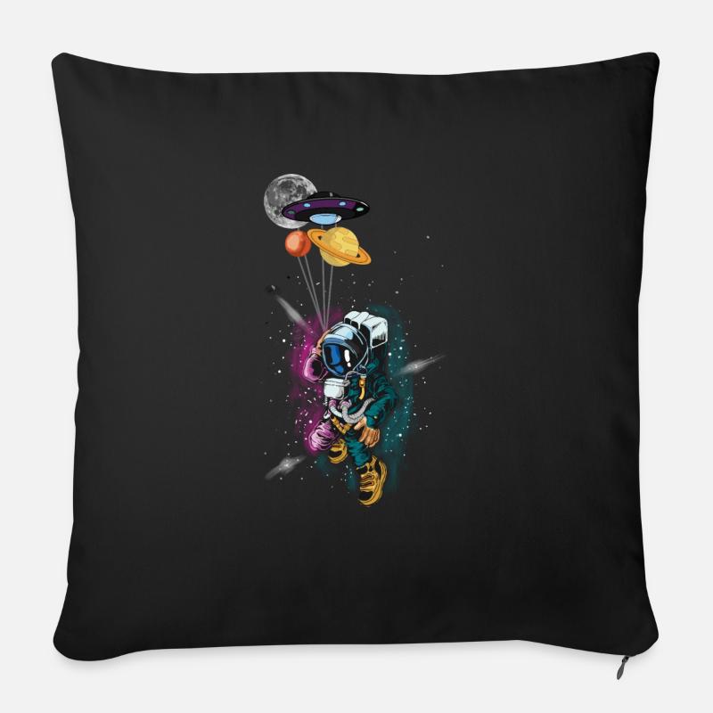 Weltraumastronaut - Sofakissenbezug 45 x 45 cm - Schwarz