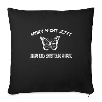 Schmetterling - Sofakissenbezug 45 x 45 cm - Schwarz - Vorne
