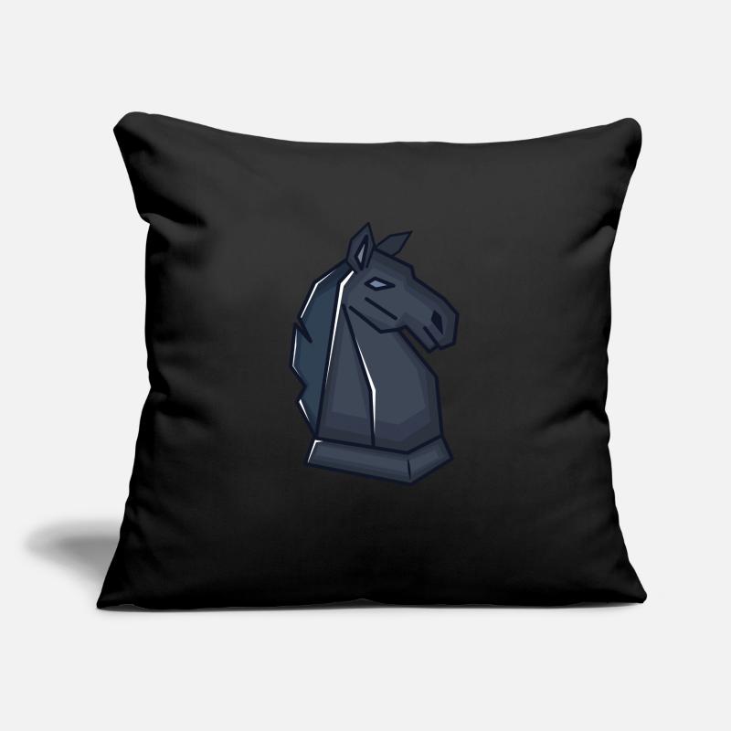 Chess pièce d'échecs Springer Housse de coussin décorative 45 x 45 cm