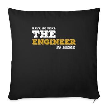 Ingenieur Engineer Techniker Geschenk Idee - Sofakissenbezug 45 x 45 cm - Schwarz - Vorne