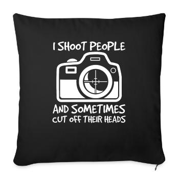 Foto Vektor cooles Geschenk - Sofakissenbezug 45 x 45 cm - Schwarz - Vorne