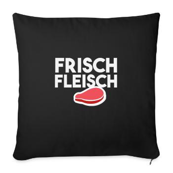 Fleisch Metztger Beruf Steak Jagen - Sofakissenbezug 45 x 45 cm - Schwarz - Vorne